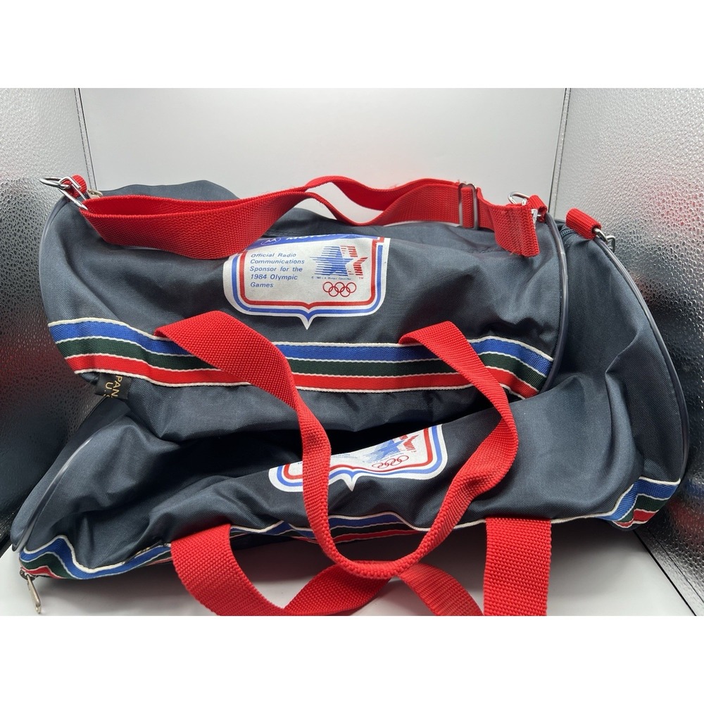 Lot Of 2 Vintage 1984 Official Radio Olympic Motorola Duffel Bag Gym‎ Travel